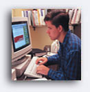 Person at a computer photo