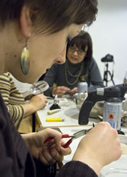 Photograph from a jewellery workshop