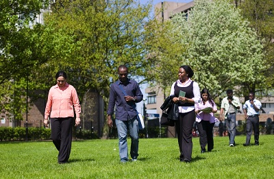 Students in the park