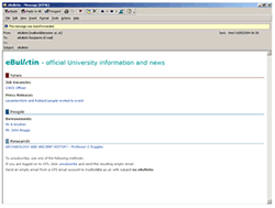 sample eBulletin weekly email