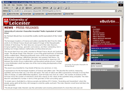 screenshot of eBulletin article