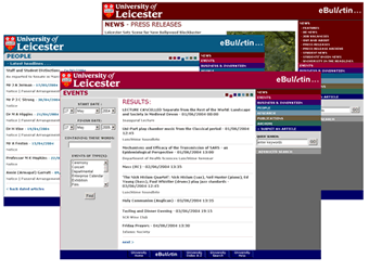 sample screen shots of the new eBulletin