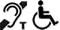 Disability symbols - Disabled access and hearing loops